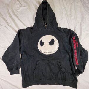 Disney The Nightmare Before Christmas Adults XL Black Hoodie Sweater Halloween
